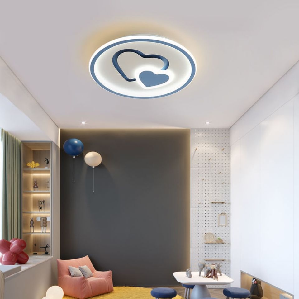 Children LED Ceiling Mount Light Round Ceiling Light with Acrylic Shade for Kid's Room