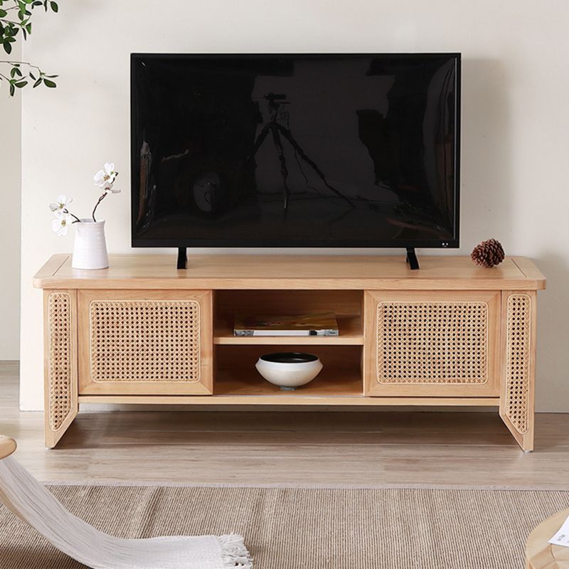 Solid Wood TV Media Console Scandinavian TV Stand for Living Room