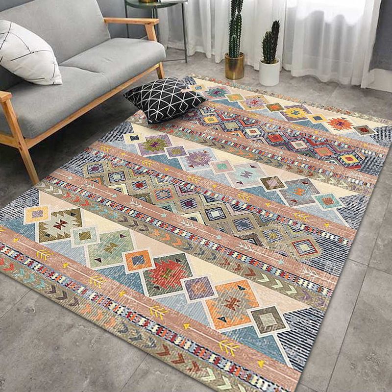 Slaapkamer tapijt Marokko print binnen tapijt polyester gebied tapijt met niet-slip rug