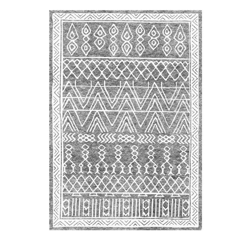 Distressed Native American Rug Classic Tribal Print Tapijt Non-Slip Backing Rug voor Home Decor