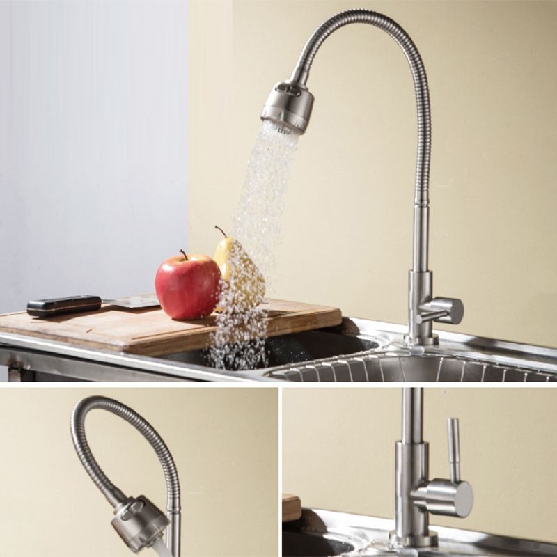 Modern Pot Filler 304 Stainless Steel 1-Handle High Arch Kitchen Faucet