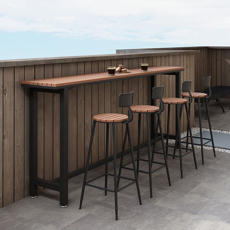 Industrial Artificial Wood Bar Table Set 1/5 Pieces Bistro Table Set for Outdoor