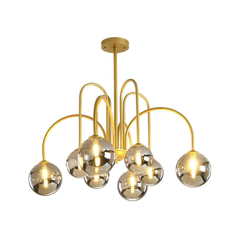 MODERN CREARE GLOBE PENDANT Light Lampe de suspension de fer laqué avec de l'ombre en verre