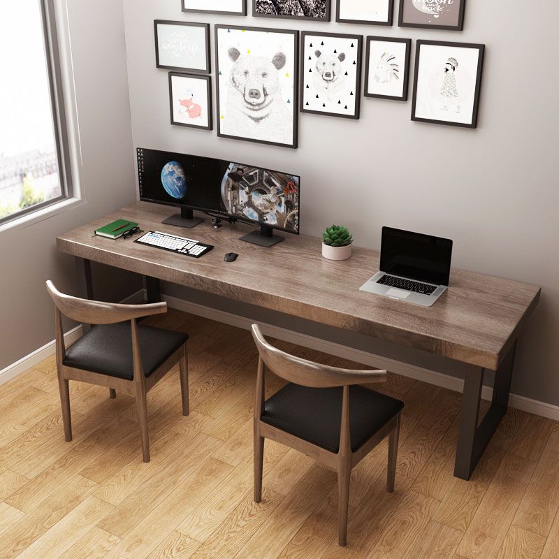 Industrial Style Office Desk Home Rectangular Wooden Desk for Home