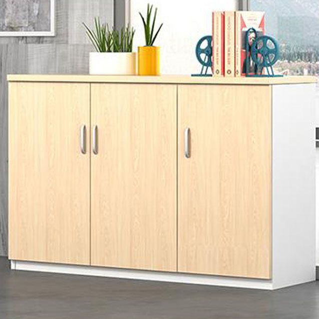 Nordic Style File Cabinet Wood Lateral File Cabinet with Locking Storage