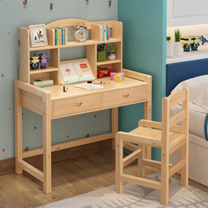 Home Drawing Desk Solid Wood Writing Desk with Storage Drawer