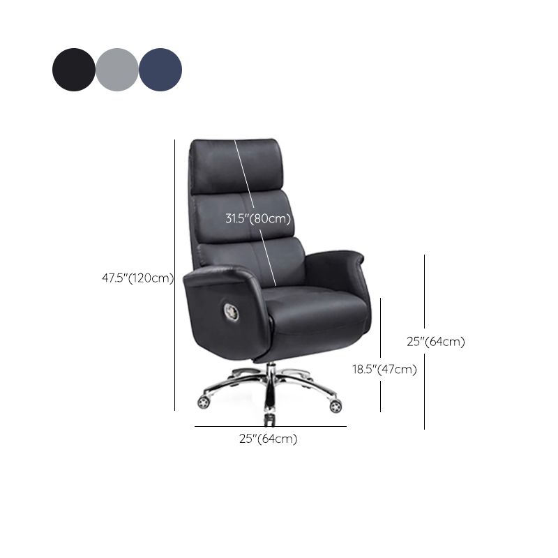 Modern Slide Office Chair Pillow Included Faux Leather Desk Chair with Wheels