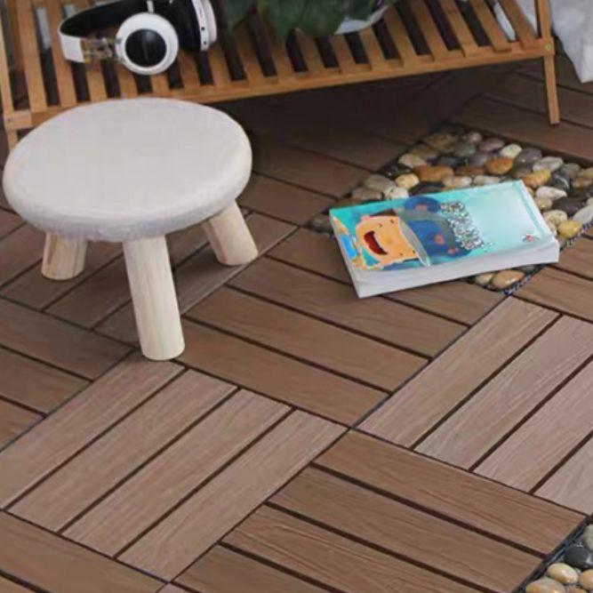 Outdoor Patio Decktile 11.8" x 11.8" Composite Decking Tiles