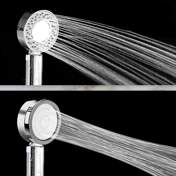 Metal Shower Heads Round Handheld Adjustable Shower Heads with Self-Cleaning