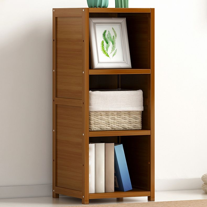 Bamboo Bookshelf Modern Style Bookcase for Home Office 12" W X 15.5" D