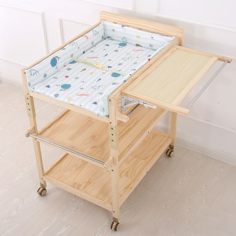 Wooden Baby Changing Table Modern Baby Changing Table with Safety Rails