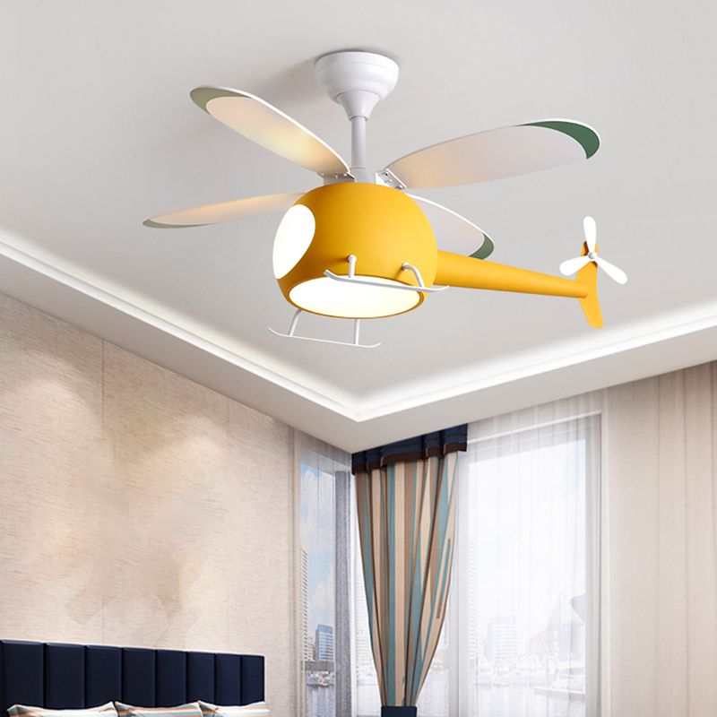 Plane Metal Ceiling Fan Lamp Modern LED Ceiling Mounted Lighting