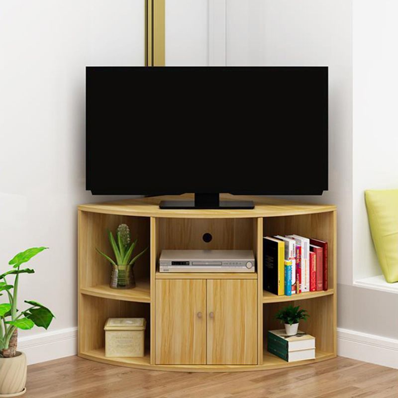 Engineered Wood Corner TV Stand Modern Style TV Cabinet with Doors