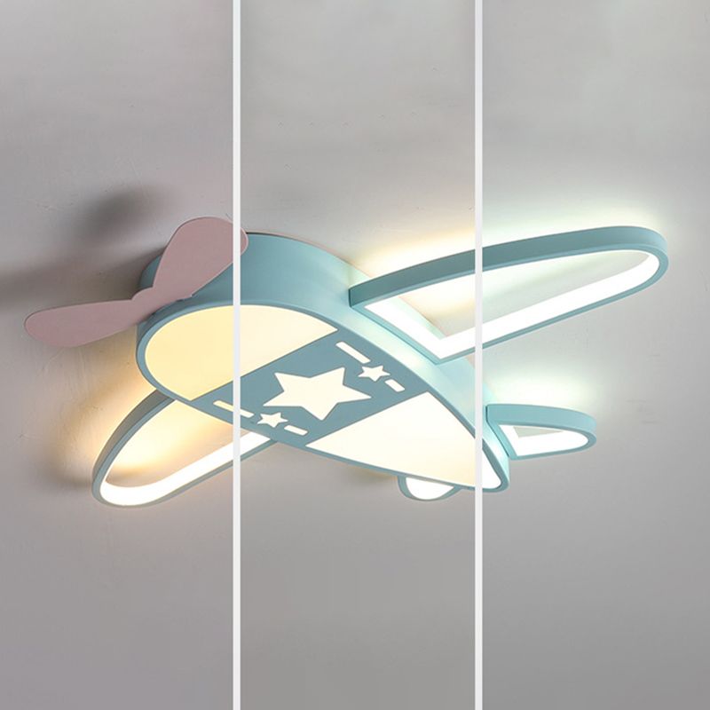 Propeller Piano Bambino Camera LED Flush Montaggio Lampada Acrilico Superficie Soffitto Luce