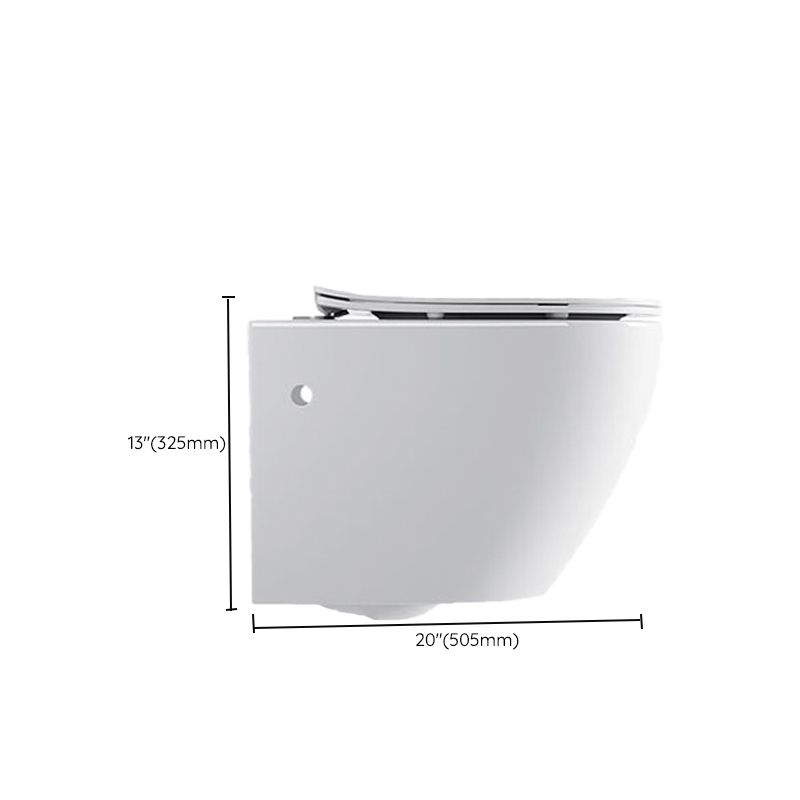 Modern White Ceramic Flush Toilet Wall Hung Urine Toilet with Seat for Bathroom