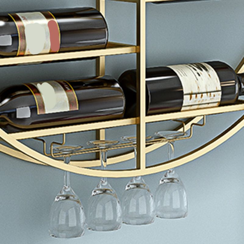 Metal Wall Mounted Wine Rack 4.3"W Wine Stemware Holder 10-Bottle