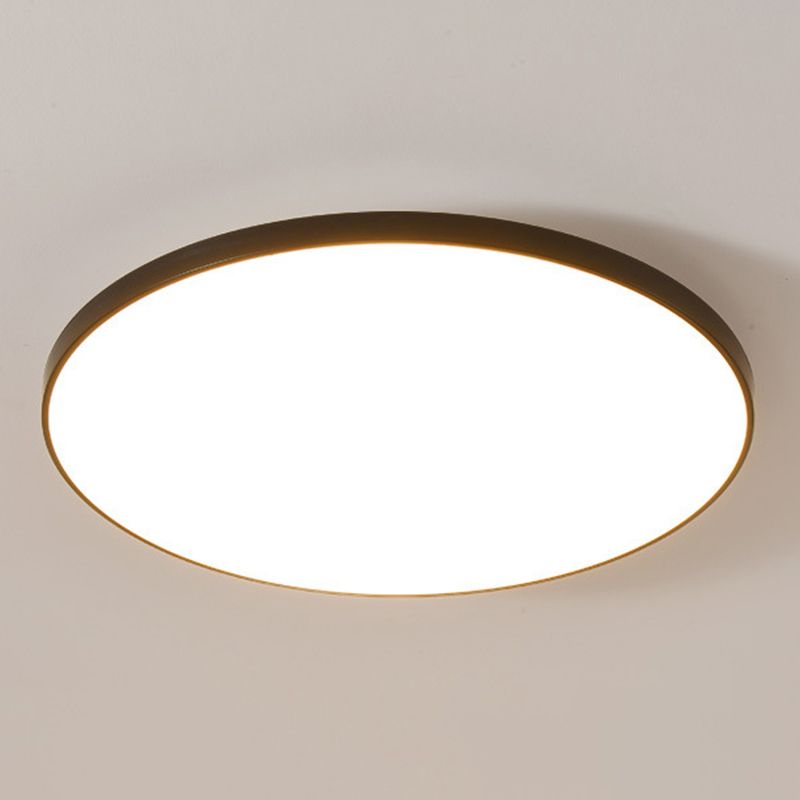 Contemporary Flush Mount Lighting White/Black LED Ceiling Light for Living Room