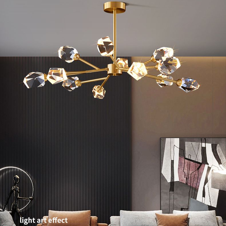 Postmodern Luxury Style Spray Pendant lustre Crystal Hanging Lamping