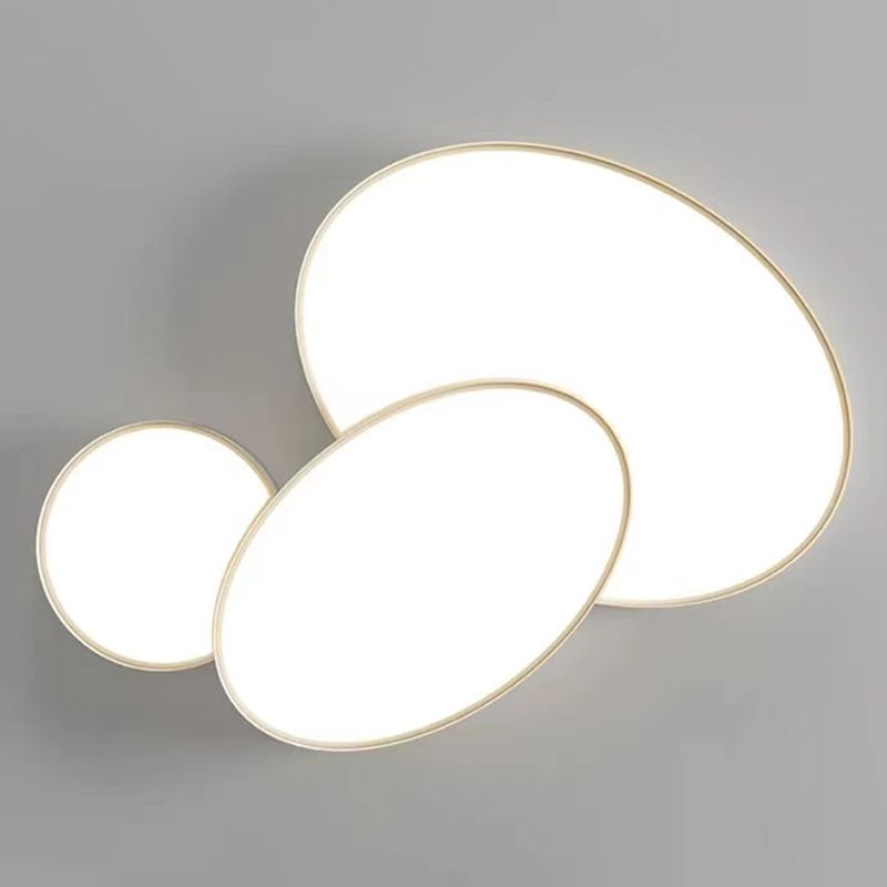 Matte White 2 / 3 - Light Flush Mount Light Iron and Acrylic Ceiling Mount