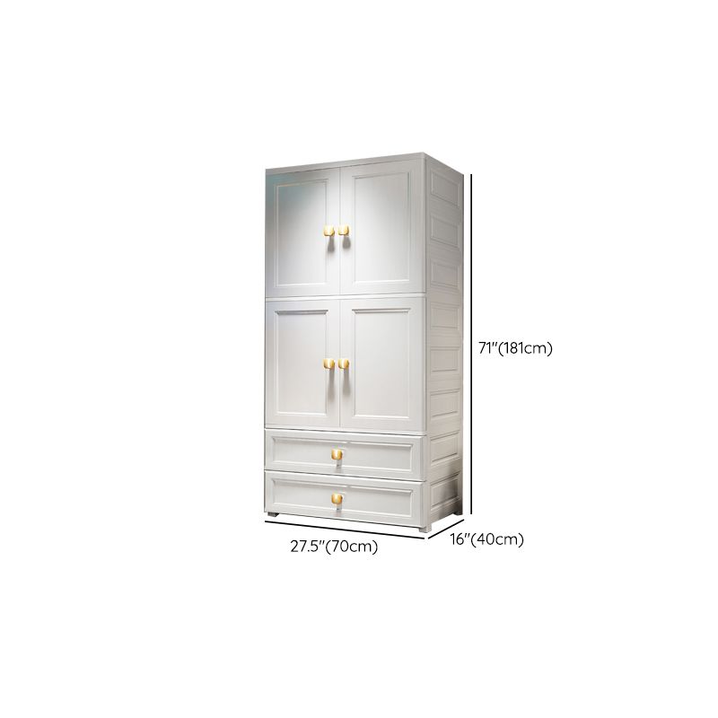 Contemporary Wardrobe Armoire Plastic Wardrobe Closet with Door