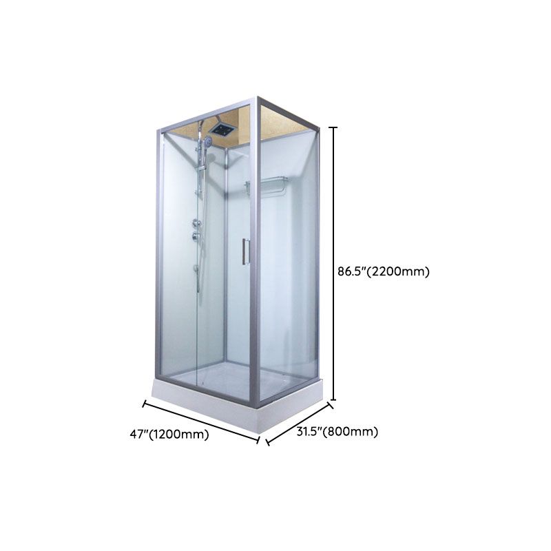 Modern Shower Kit with Base Foundation Sliding Door Shower Stall