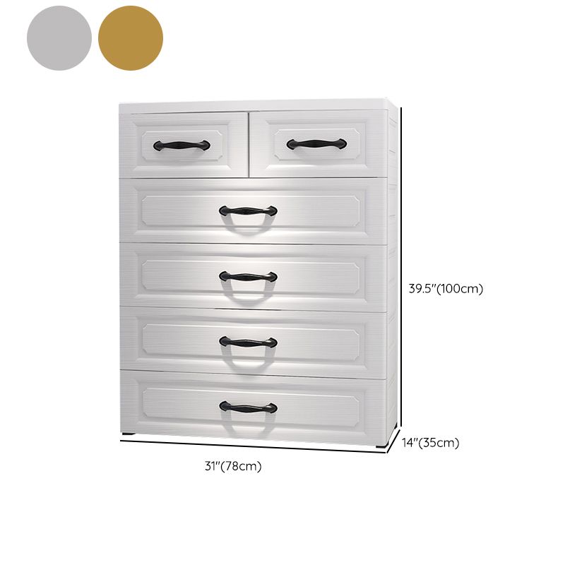 Vertical Scandinavian Kids Furniture 6 Drawers Kids Dresser Set