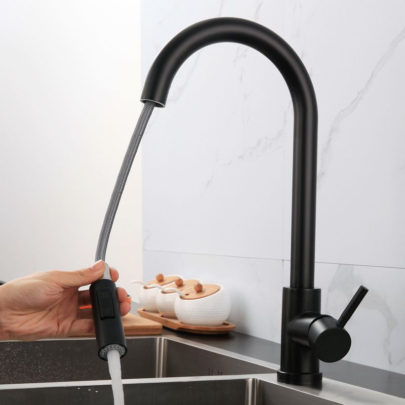 Modern Farmhouse Pull Down Water Filler One Handle High Arch Kitchen Faucet