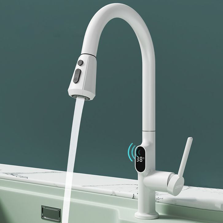 Digital Display Kitchen Faucet Touchless Sensor with Pull Out Sprayer