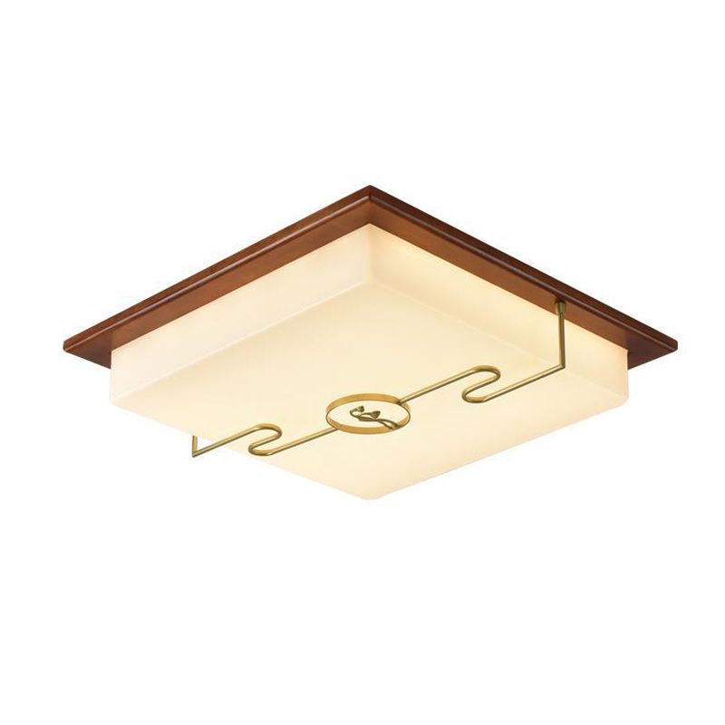 Modern Ceiling Lighting Wooden LED Flush Mount Fixture for Living Room