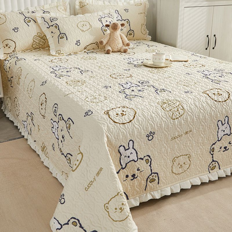 Sheet Sets Cotton Cartoon Printed Breathable Ultra Soft Wrinkle Resistant Bed Sheet Set