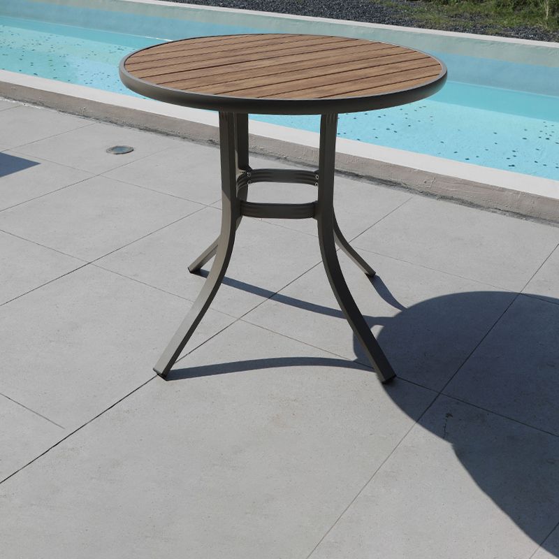 Manufactured Wood Dining Table Modern Brown Outdoor Patio Table