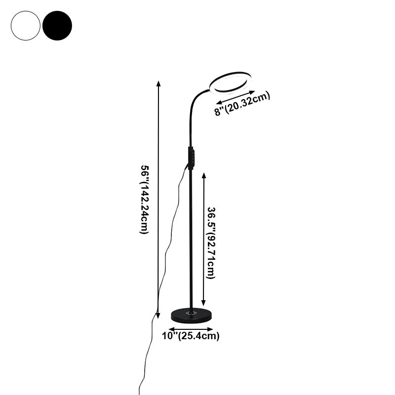 1 Lampada del pavimento del cerchio leggero Modernismo lampade standard metalliche per attività commerciali