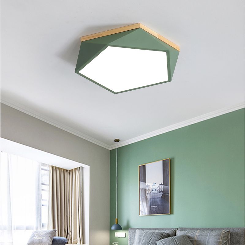 Nordic Style Ceiling Lighting Geometric LED Flush Mount Fixture for Living Room