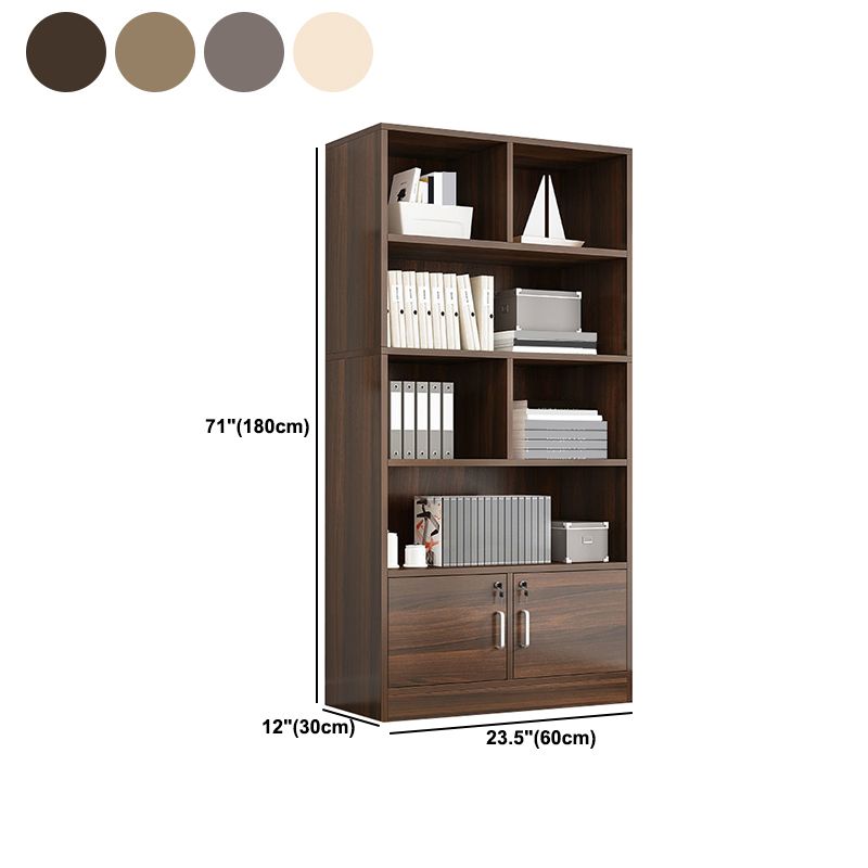 Engineered Wood Bookcase 11.8-inch Wide Contemporary Standard Bookshelf