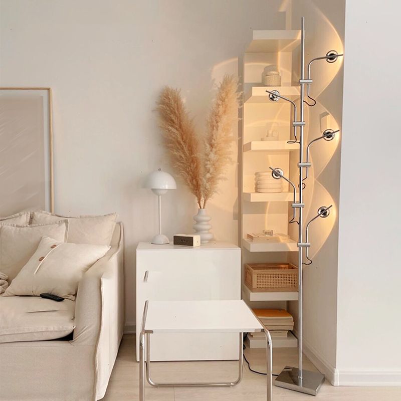 Nordic Tree Shape Floor Lamp Metal Multi Light LED Floor Light for Living Room