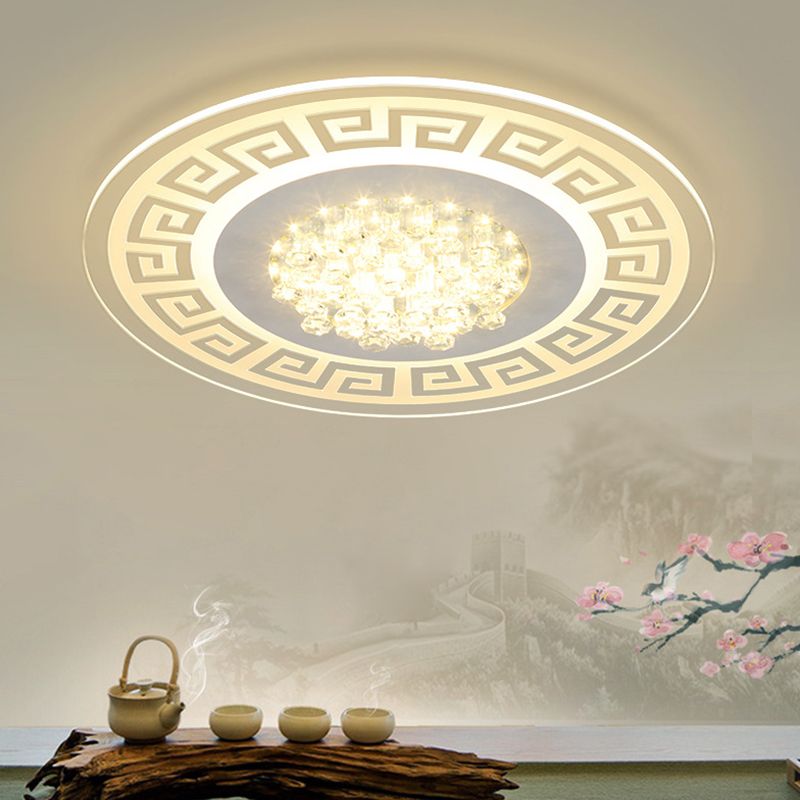 Ultra mince rond acrylique encastré moderne LED blanc encastré plafonnier