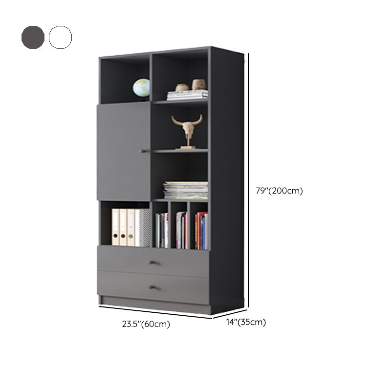 Wood Display Storage Cabinet Modern Multi-shelf for Living Room