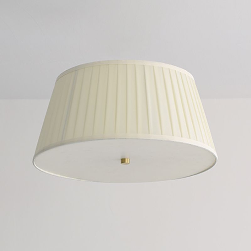 Fabric Drum Flush Mount Light Fixture Traditional Dining Room Flush Mount Ceiling Light