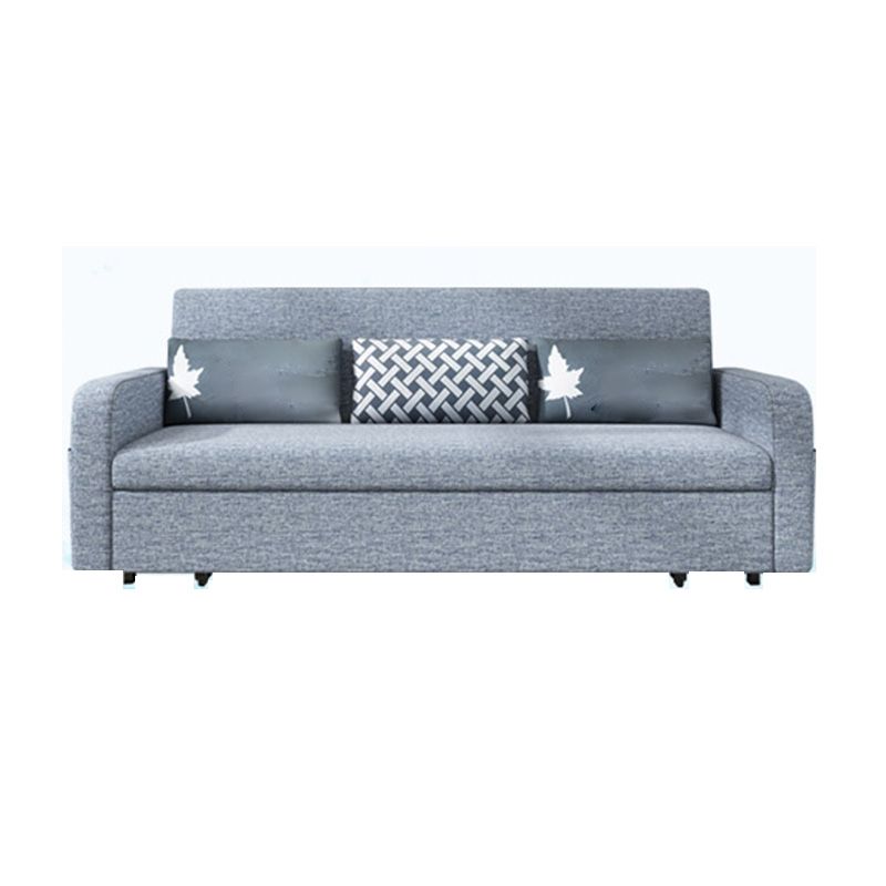 Fabric Square Arm Sleeper Contemporary Styled Futon Sleeper Sofa Bed