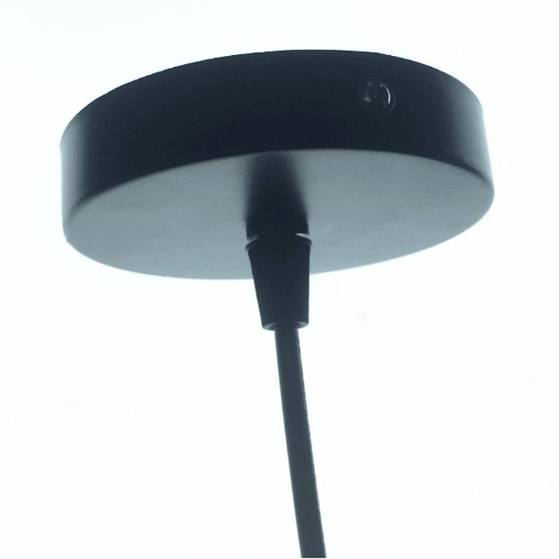 1 Leichte Anhänger Leichte industrielle Retro Dome -Schatten Metall Hanging Lampe in Schwarz