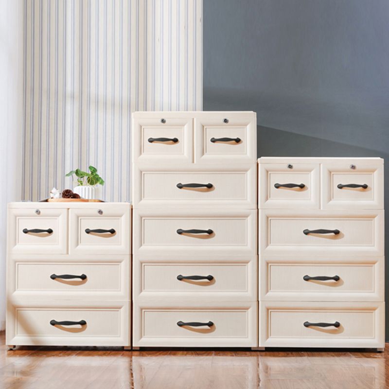 Scandinavian Nursery Dresser Plastic Kids Nightstand with 5/6 Drawers