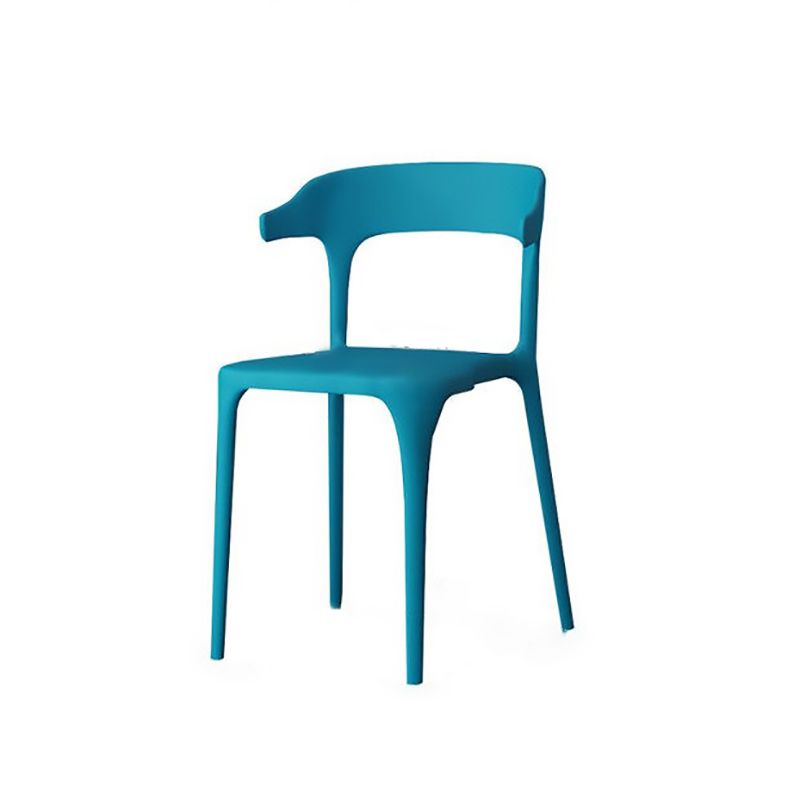 Contemporary Chair Dining Armless Chair for Kitchen with Plastic Legs