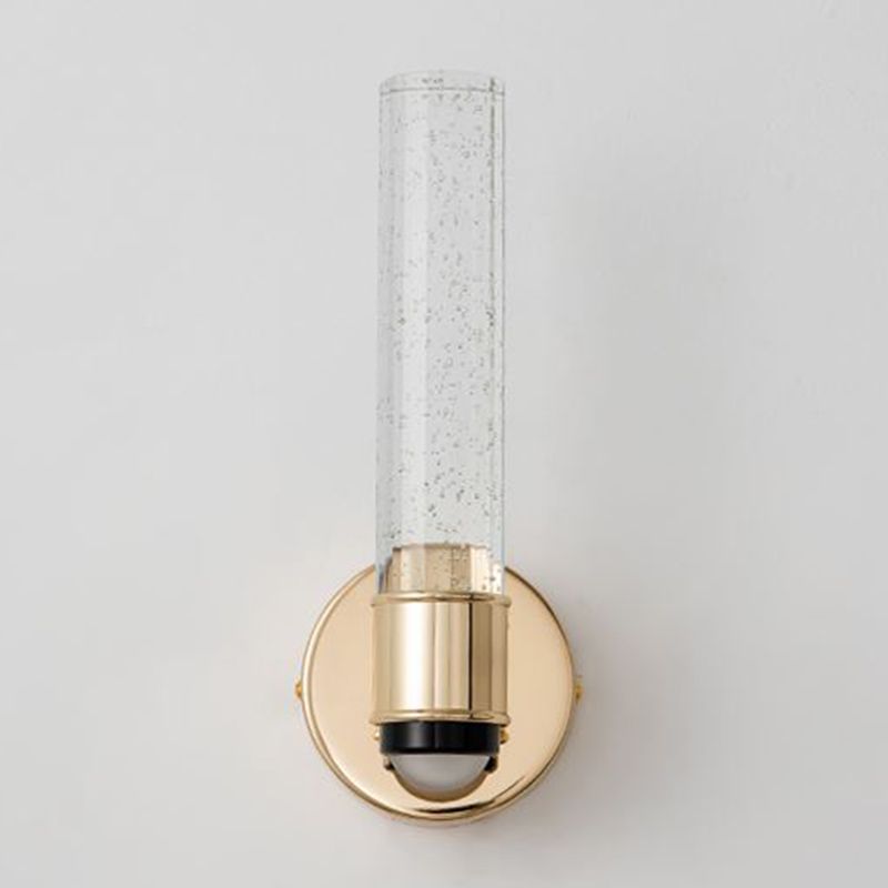 Modern Metal Wall Sconce Cylinder Shape Vanity Lamp with Acrylic Shade