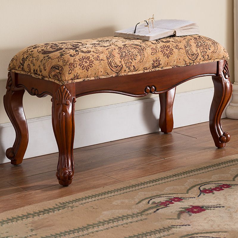 Rectangle 15.7" Wide Entryway Bench Traditional Upholstered Seating Bench with Cushioned