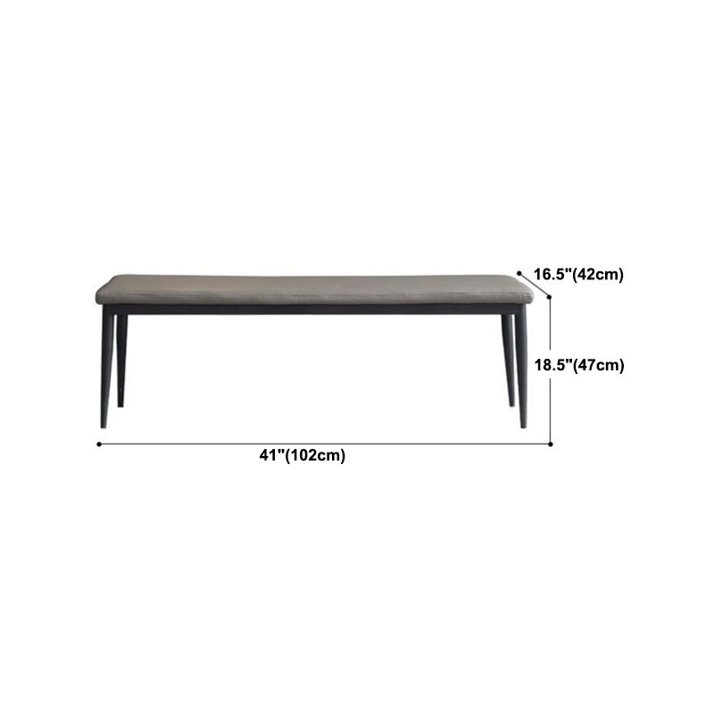 Modern Solid Color Seating Bench Upholstered Bench with Cushioned