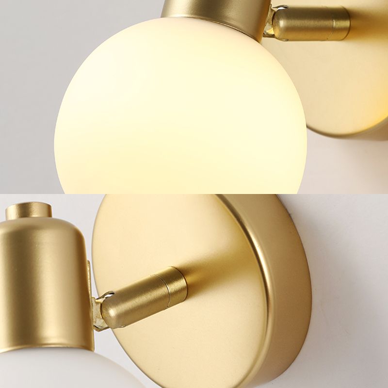 Globe Globe Vanity Sconce Lights Milk en verre mural mural pour salle de bain