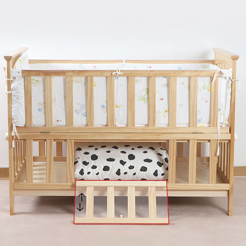 Convertible Baby Crib Wood Nursery Bed with Adjustable Height