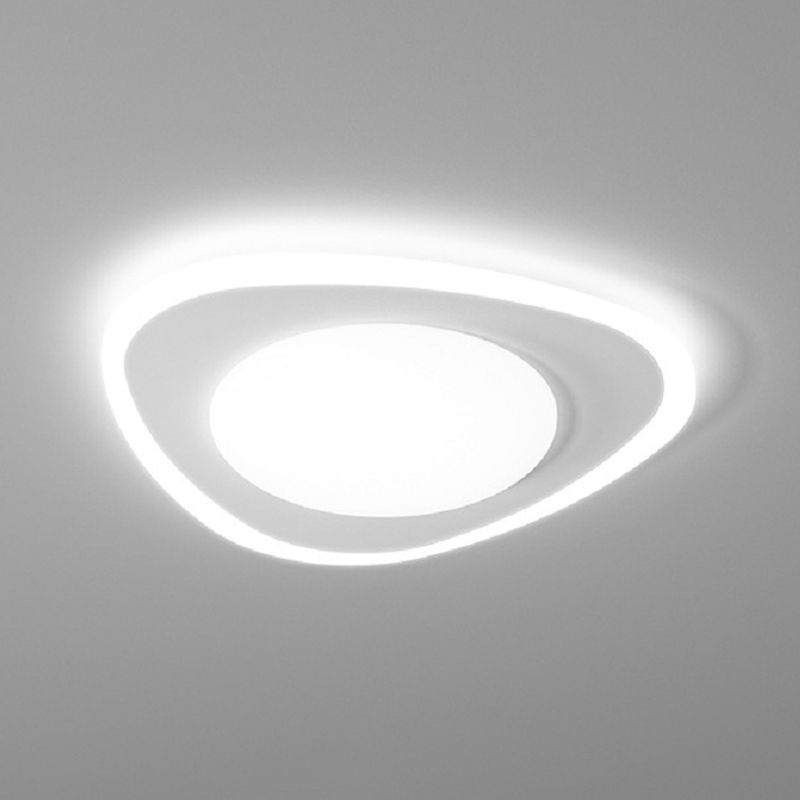 Modern Ceiling Mount Light White Ceiling Light with Acrylic Shade for Bedroom