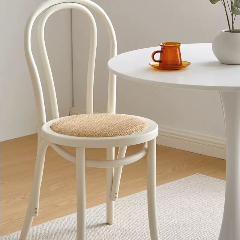 Glam Style Side Chair Solid Wood Home Windsor Back Dining Chair