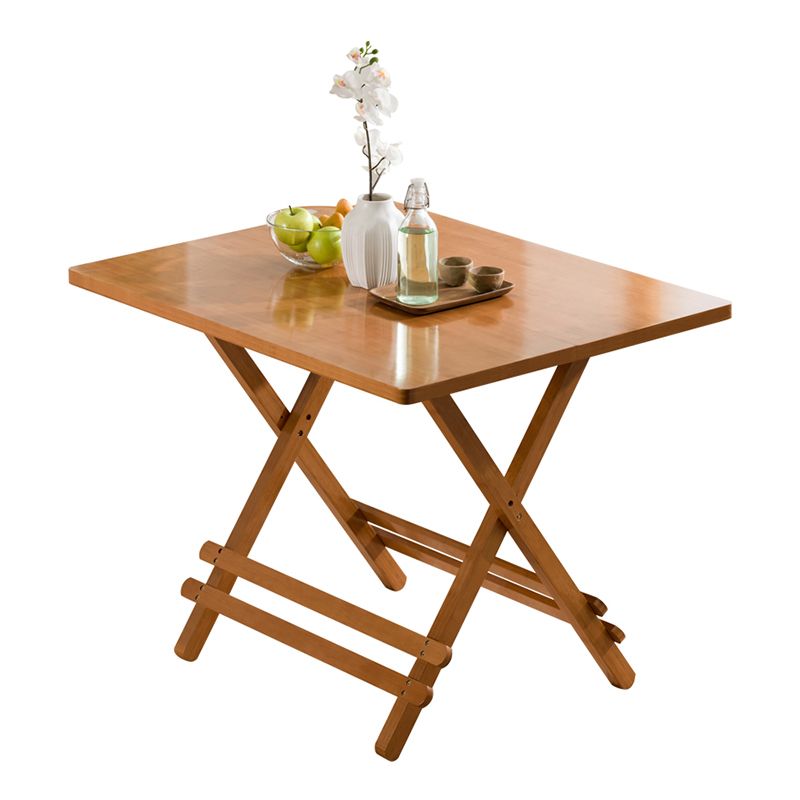 Contemporary Camping Table Solid Wood Folding Table, 29.92" High